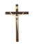 Crucifixo de Aço Galvanizado Dourado e Cruz de Madeira 30 cm-TerraCotta Arte Sacra