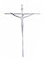 Crucifixo de Aço Galvanizado Prateado 28 cm-TerraCotta Arte Sacra