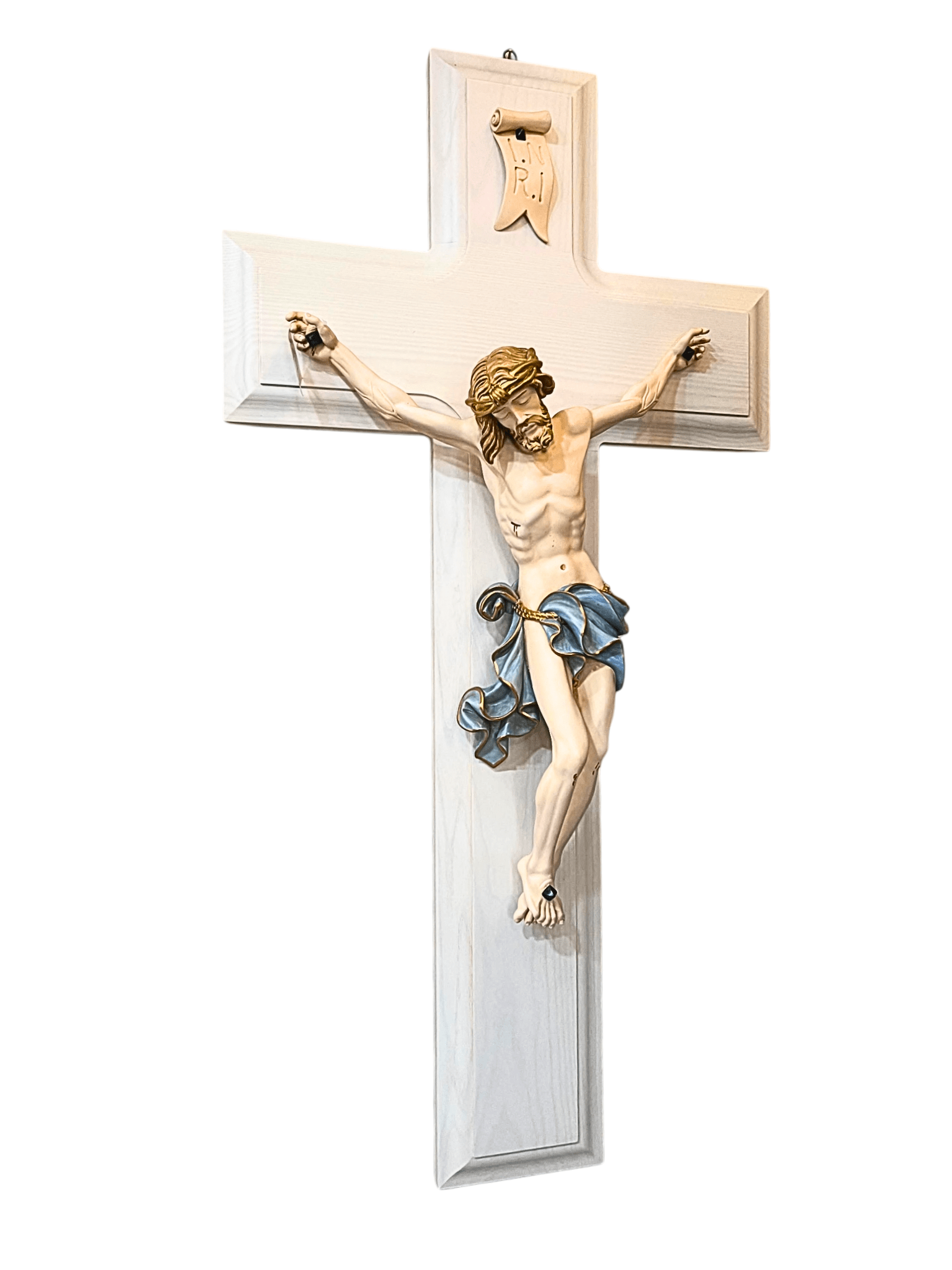 Crucifixo de Madeira Cristo em Resina 1,17 m-TerraCotta Arte Sacra