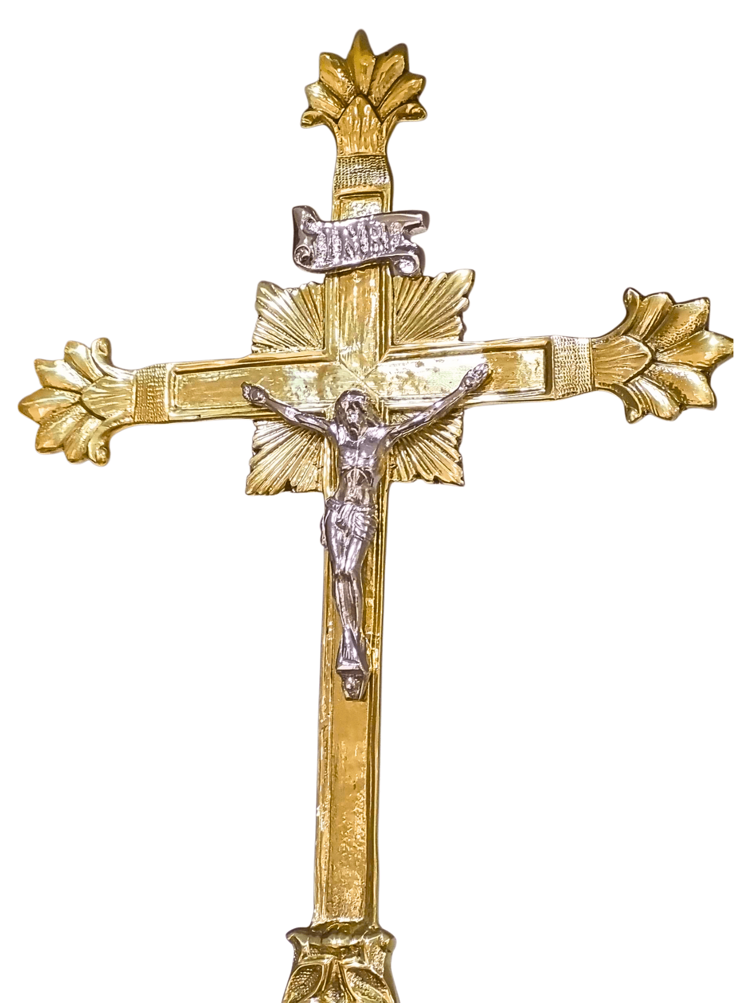 Crucifixo de Mesa Banhado à Ouro 58 cm-TerraCotta Arte Sacra