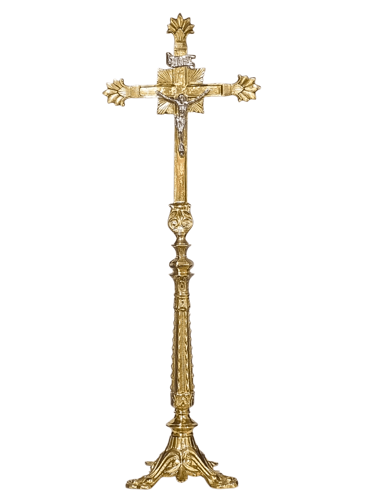 Crucifixo de Mesa Banhado à Ouro 58 cm-TerraCotta Arte Sacra