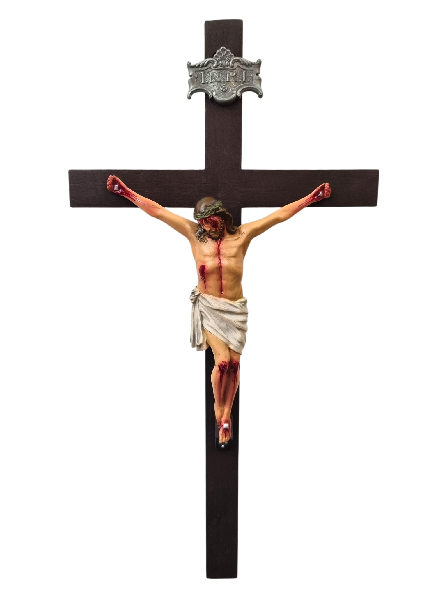 Crucifixo de Pó de Mármore 36 cm-TerraCotta Arte Sacra