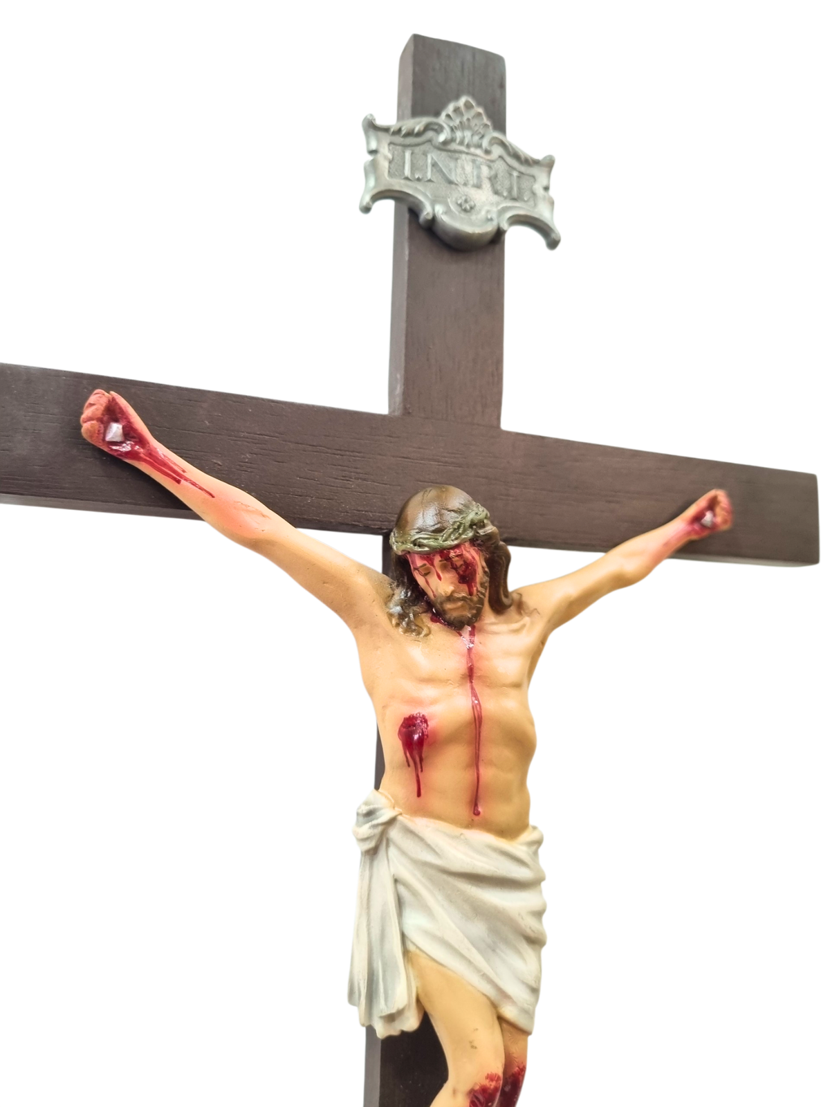 Crucifixo de Pó de Mármore 36 cm-TerraCotta Arte Sacra