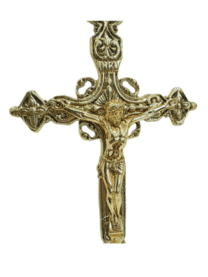 Crucifixo em Bronze com Pedestal 28x15cm-TerraCotta Arte Sacra