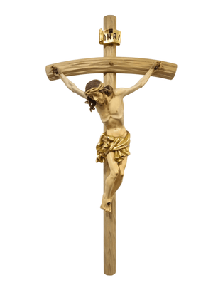 Crucifixo em Madeira Italiana Colorido 70 cm-TerraCotta Arte Sacra
