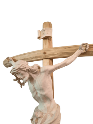 Crucifixo em Madeira Italiana Natural 70 cm-TerraCotta Arte Sacra