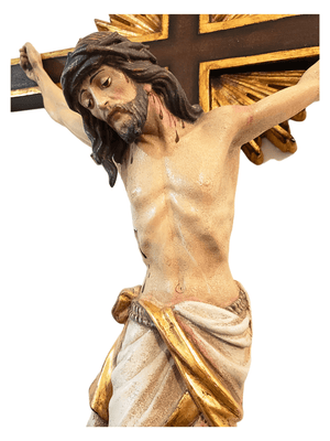 Cruz barroca de Cristo Siena com Raios 98x40cm-TerraCotta Arte Sacra