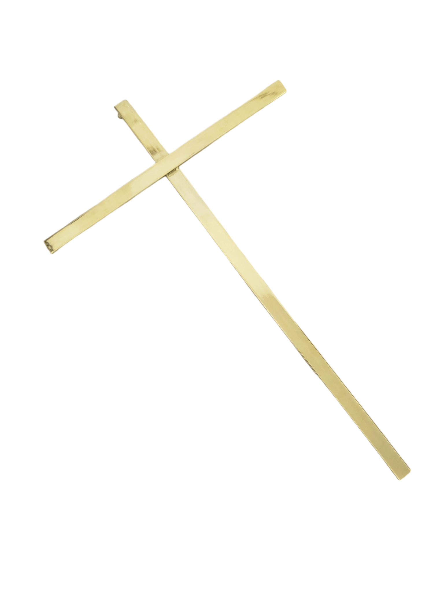 Cruz de Aço Galvanizado Dourada 36 cm-TerraCotta Arte Sacra