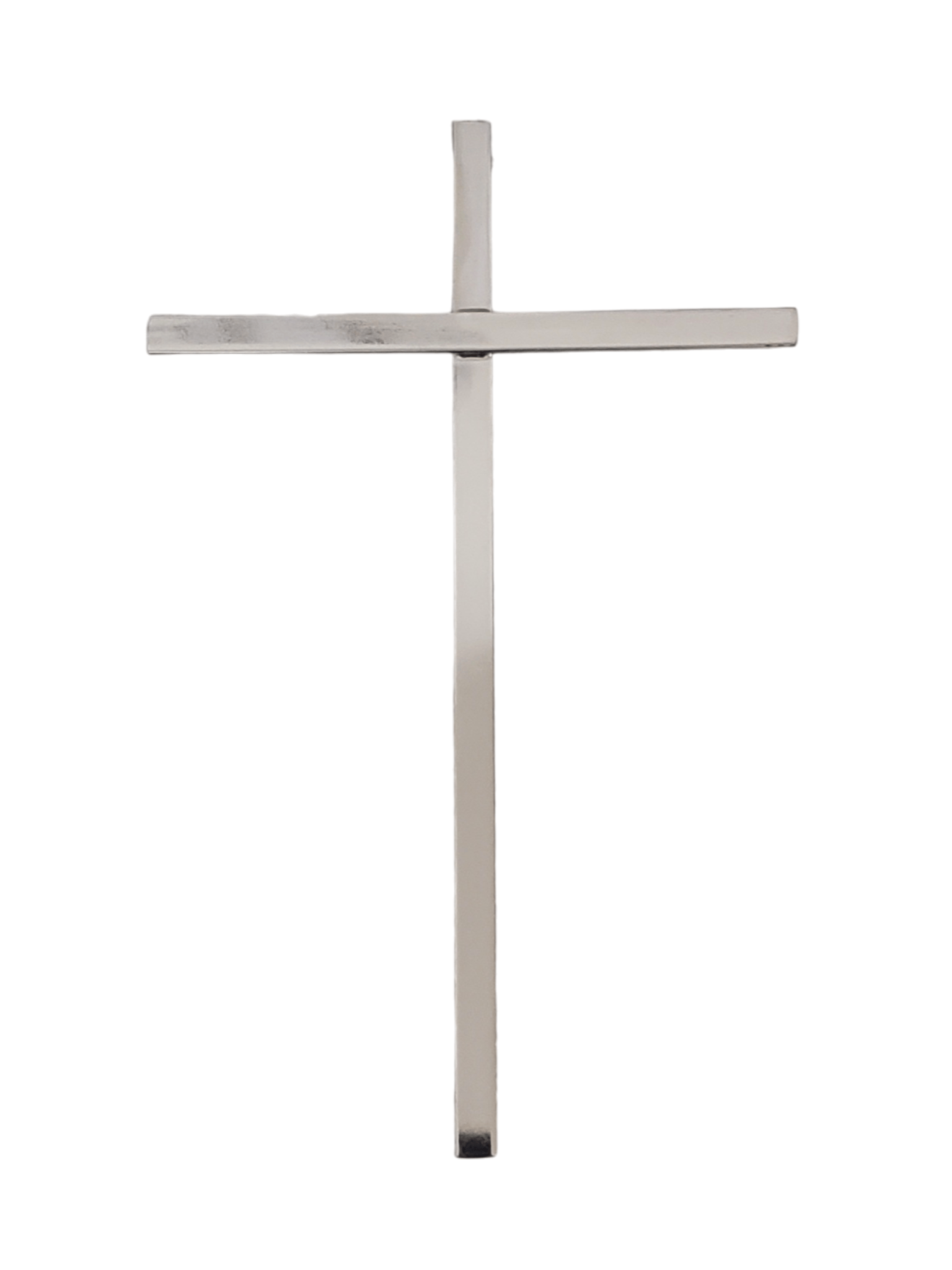 Cruz de Aço Galvanizado Prateada 24 cm-TerraCotta Arte Sacra