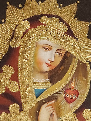 Cusquenho do Imaculado Coração de Maria-TerraCotta Arte Sacra