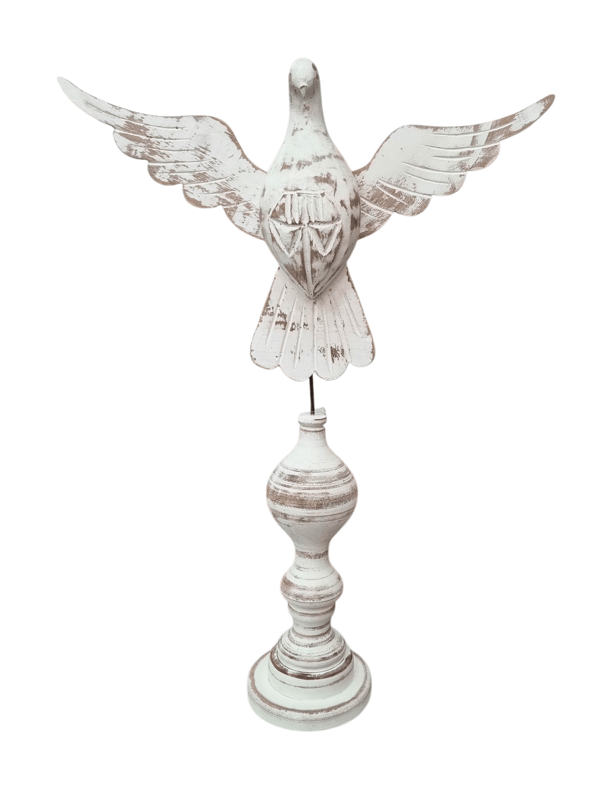 Divino Espírito Santo em Madeira com Base 53 cm-TerraCotta Arte Sacra