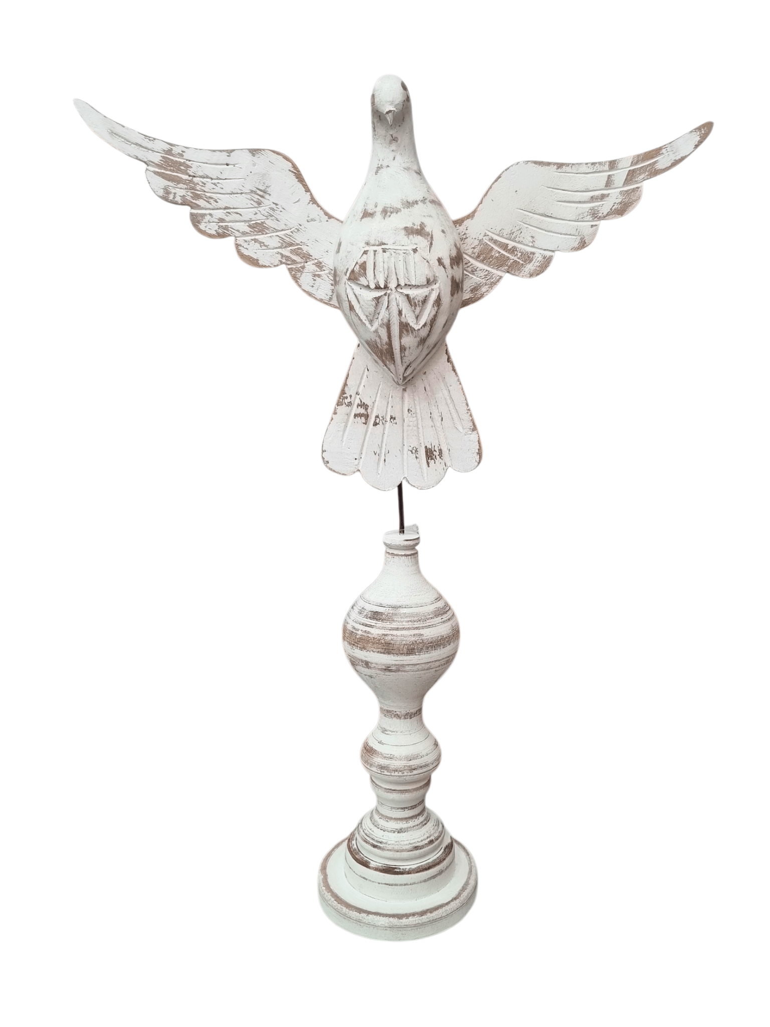 Divino Espírito Santo em Madeira com Base 53 cm-TerraCotta Arte Sacra