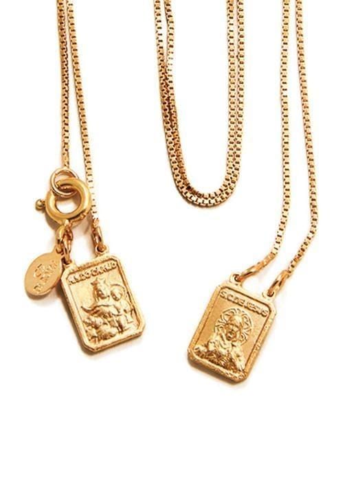 Escapulário Infantil em Prata de Lei 925 e Banho de Ouro 18K-TerraCotta Arte Sacra