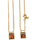 Escapulário Móvel com Medalha de Resina Colorida em Prata de Lei 925 e Banho de Ouro 18 K-TerraCotta Arte Sacra