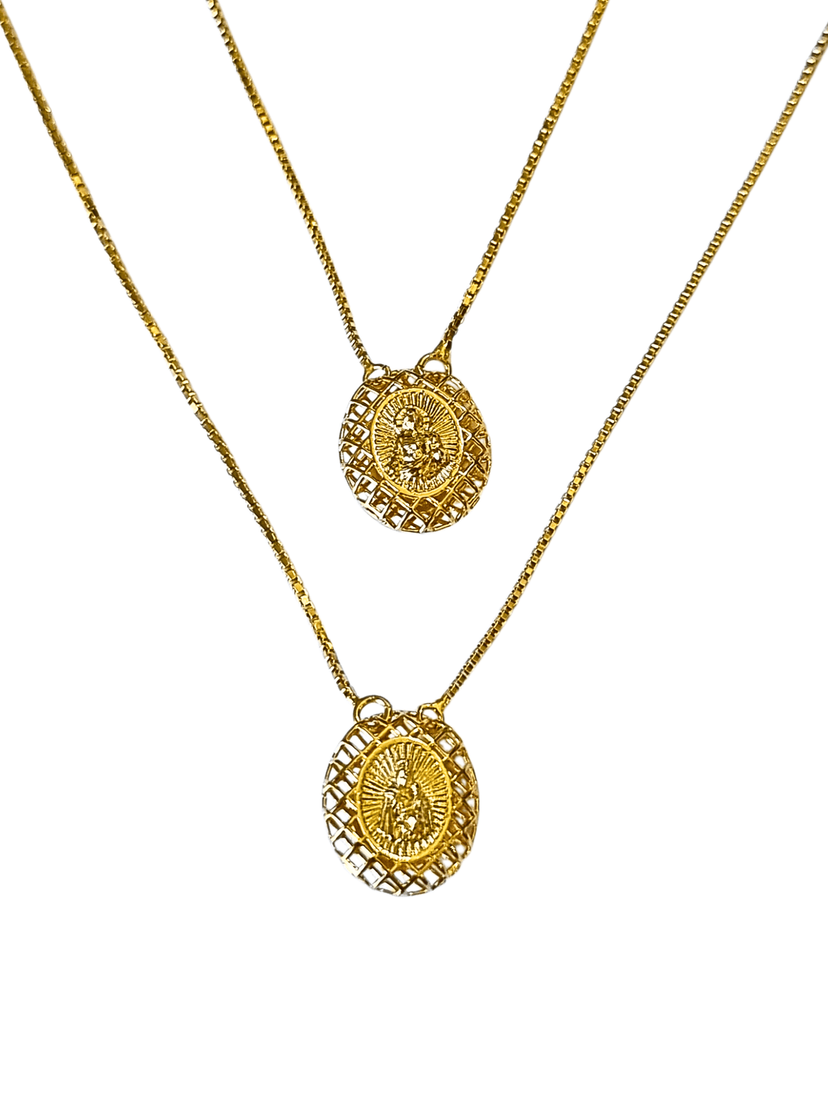 Escapulário Vazado em Prata de Lei 925 e Banho de Ouro 18 K-TerraCotta Arte Sacra