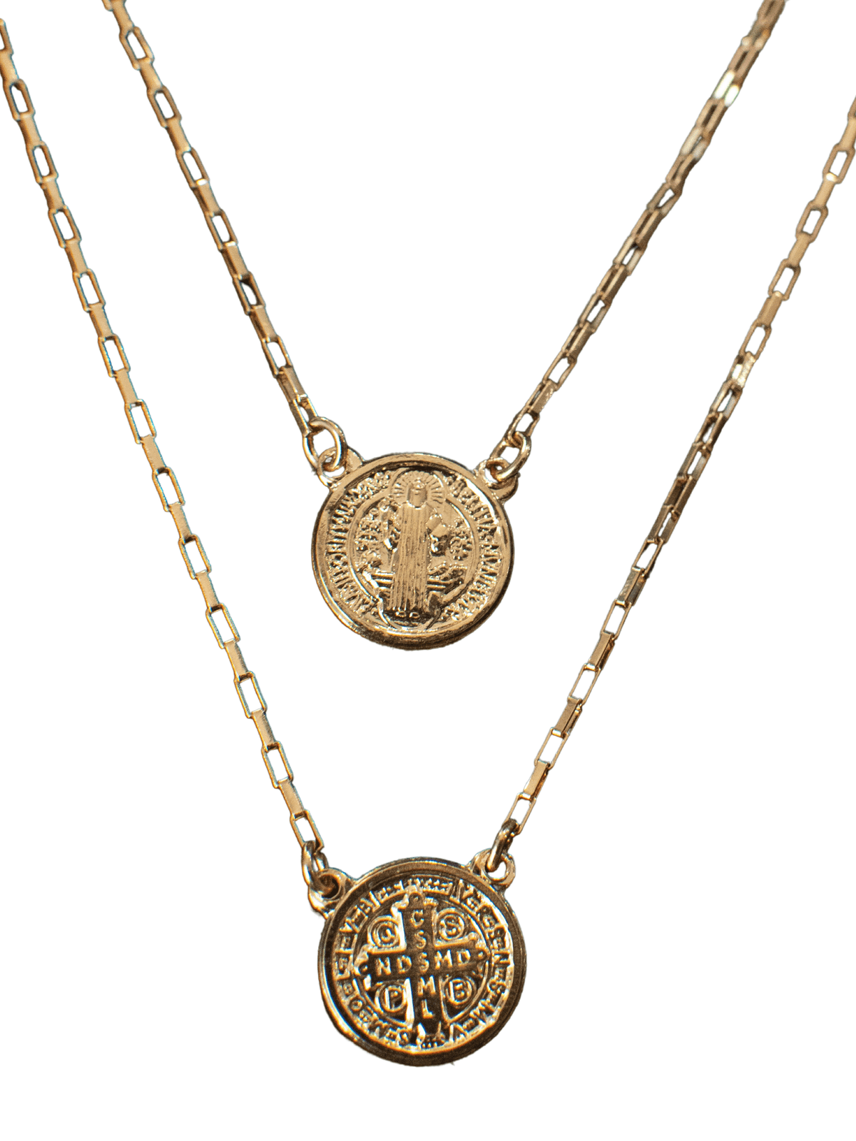 Escapulário de São Bento Prata de Lei 925 com Banho de Ouro 18K-TerraCotta Arte Sacra
