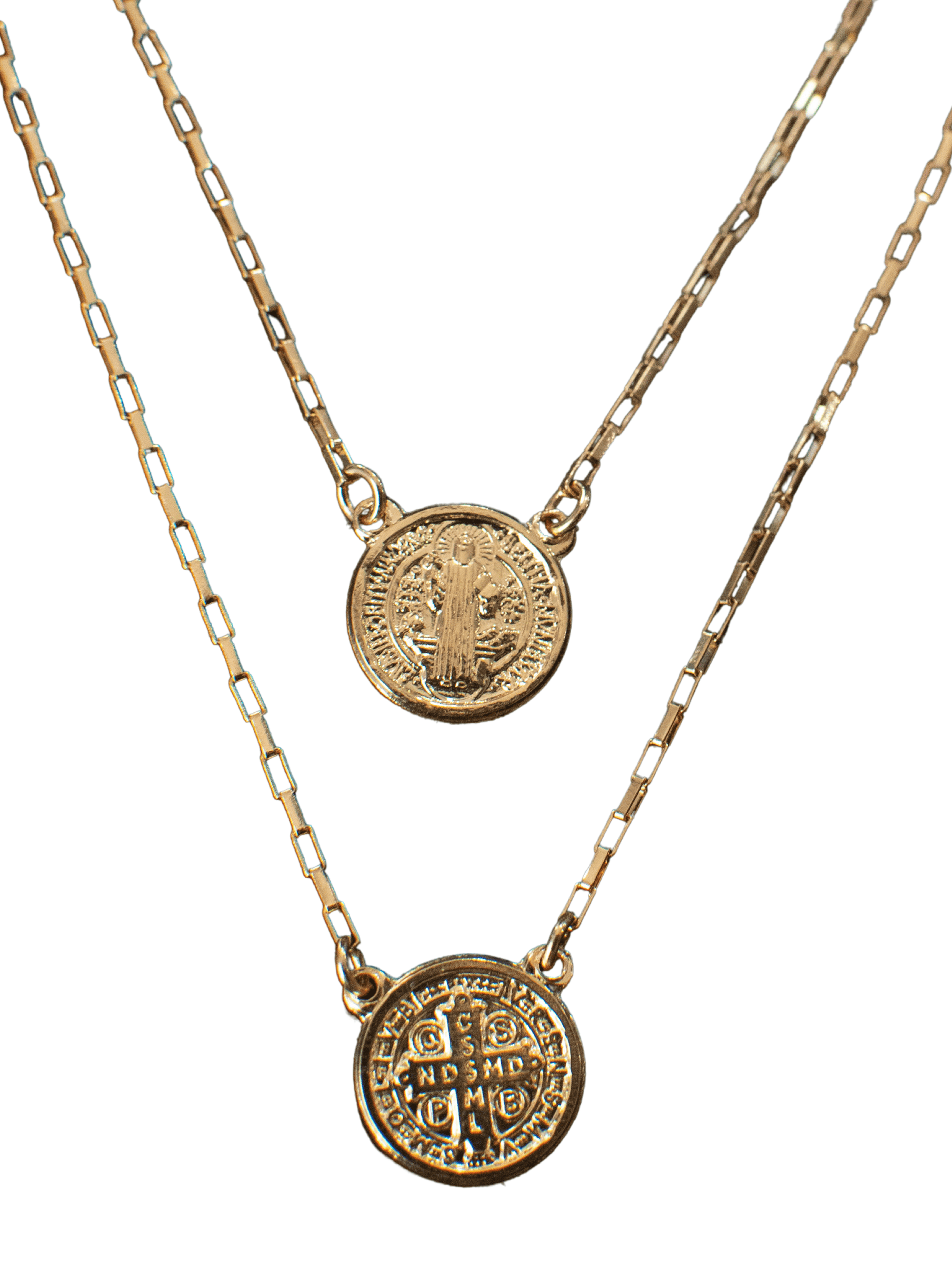 Escapulário de São Bento Prata de Lei 925 com Banho de Ouro 18K-TerraCotta Arte Sacra