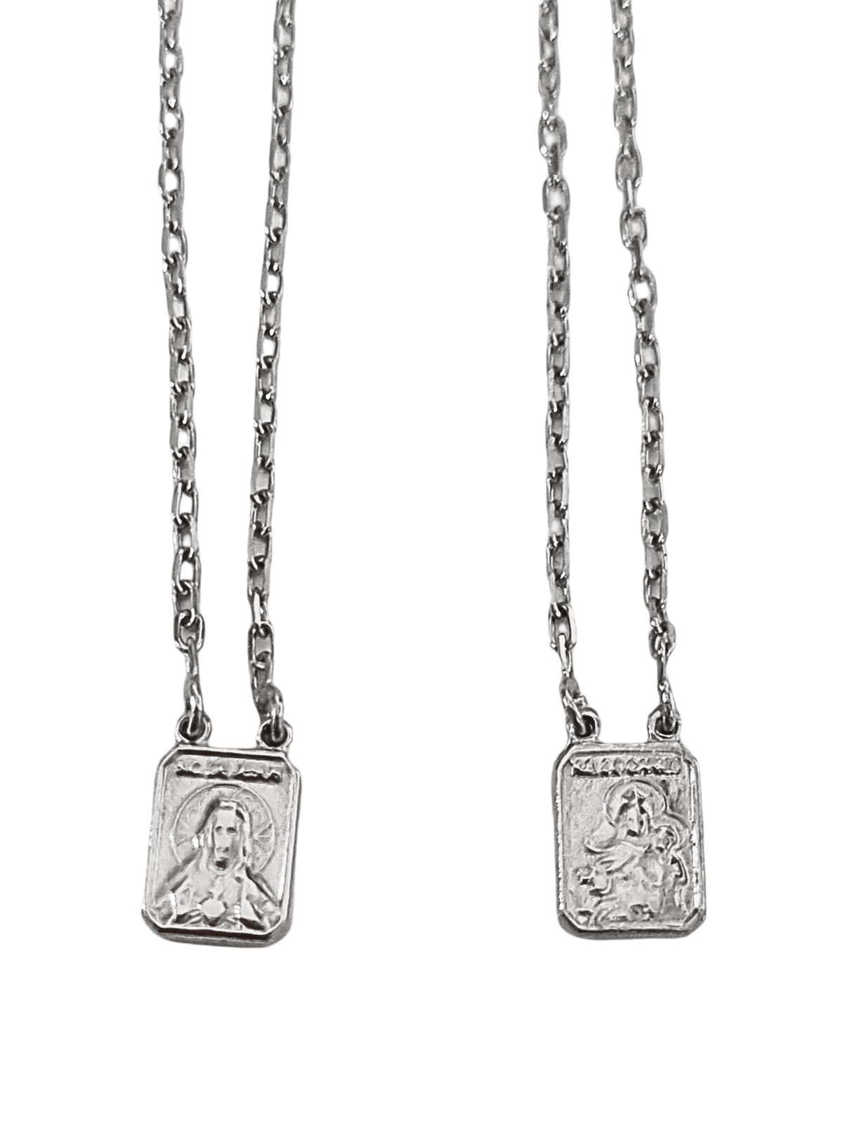 Escapulário em Prata de Lei 925 com Banho de Ródio 60 cm-TerraCotta Arte Sacra