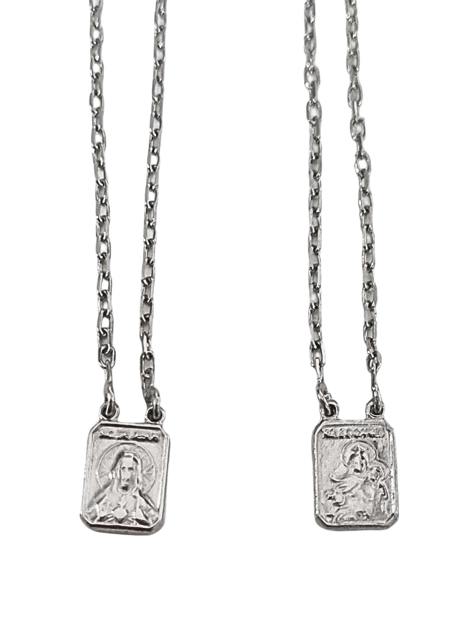 Escapulário em Prata de Lei 925 com Banho de Ródio 60 cm-TerraCotta Arte Sacra