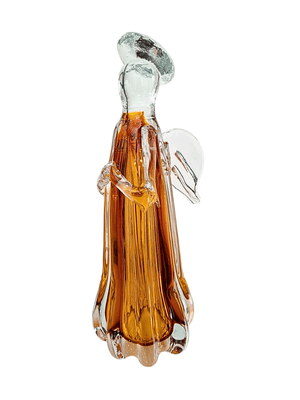 Escultura Anjo da Guarda Cristal de Murano 27cm-TerraCotta Arte Sacra