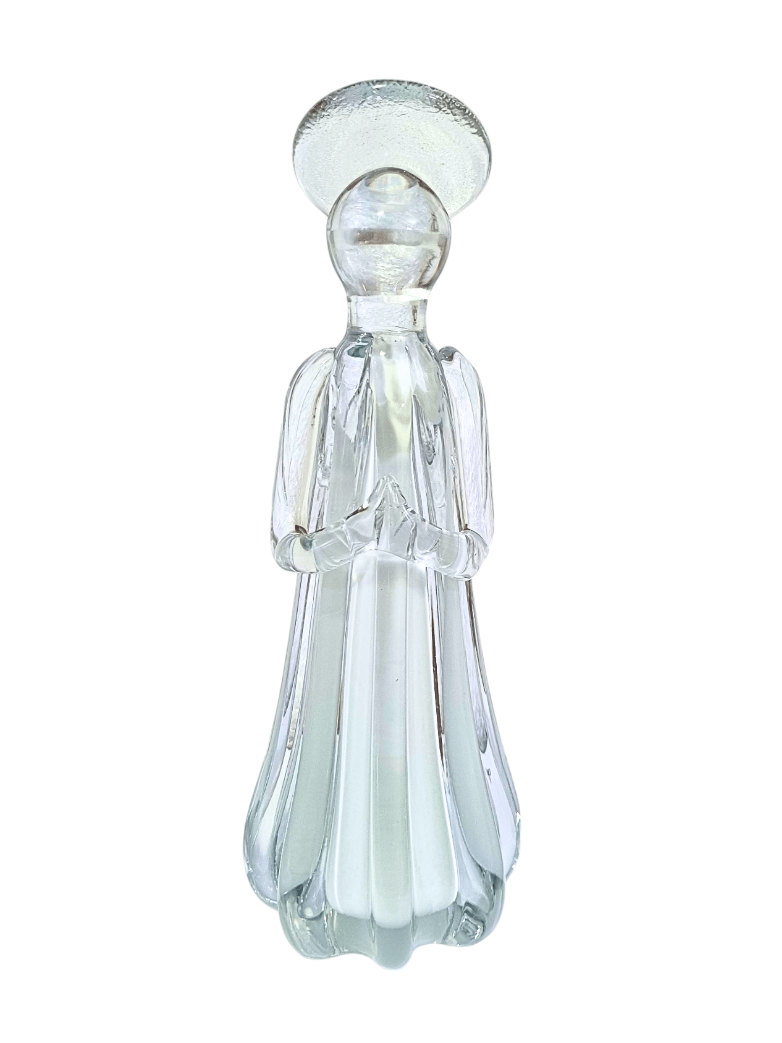 Escultura Anjo da Guarda em Cristal de Murano 26cm-TerraCotta Arte Sacra