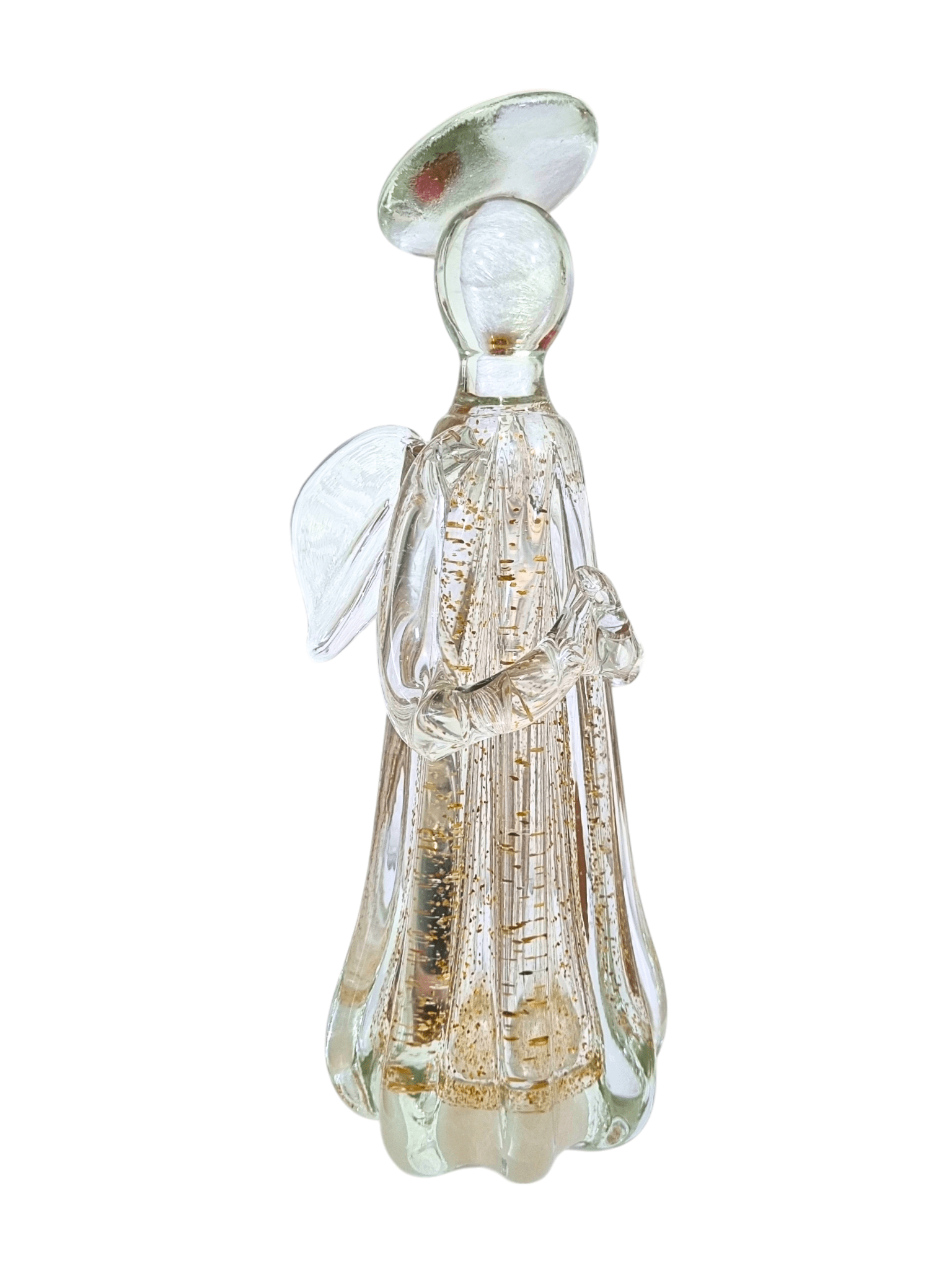 Escultura Anjo da Guarda em Cristal de Murano 27cm-TerraCotta Arte Sacra