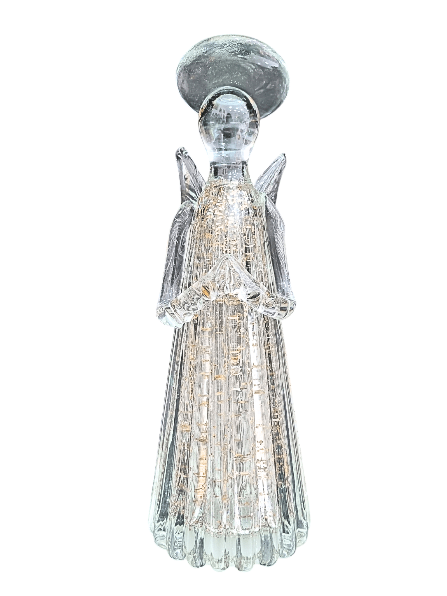 Escultura Anjo da Guarda em Cristal de Murano 27cm-TerraCotta Arte Sacra