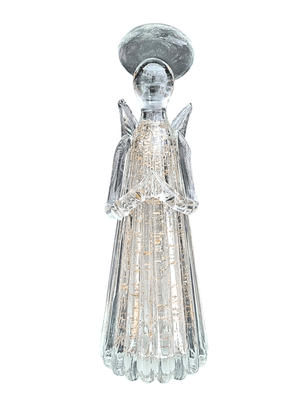 Escultura Anjo da Guarda em Cristal de Murano 27cm-TerraCotta Arte Sacra