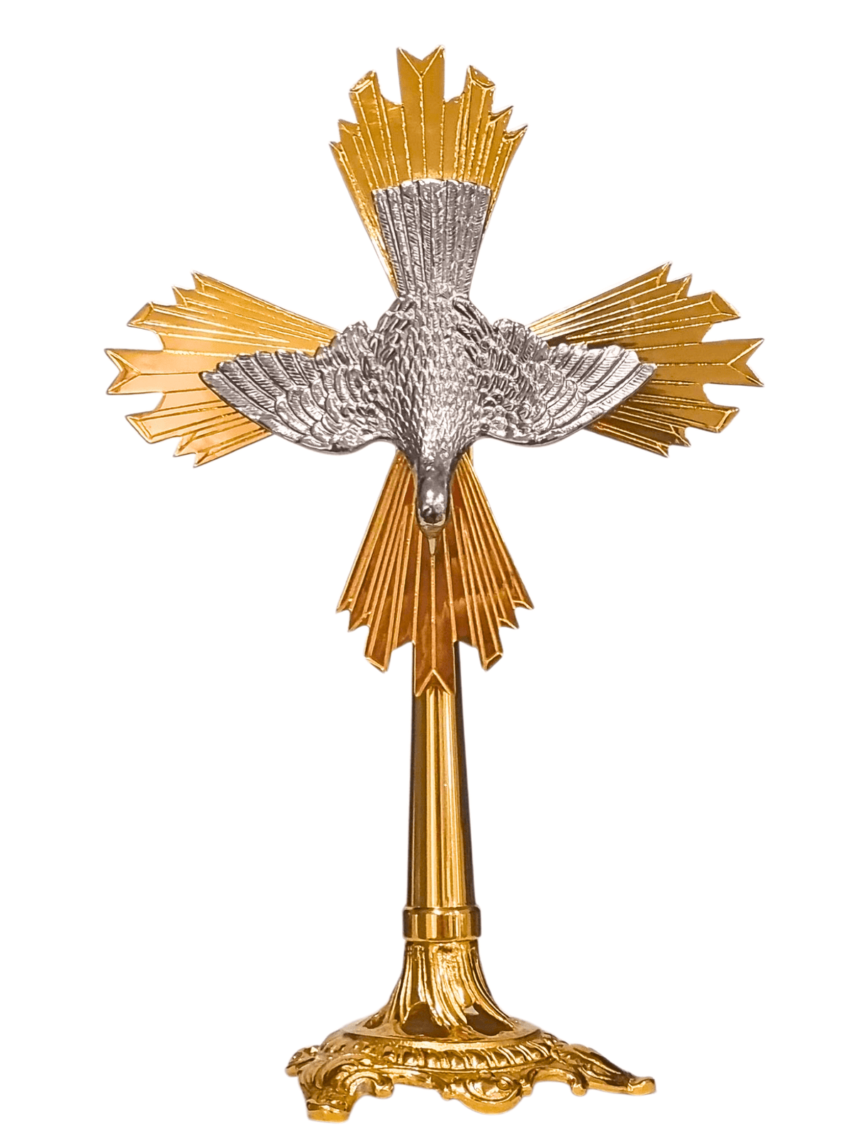 Espírito Santo de Mesa Banhado à Ouro 21 cm-TerraCotta Arte Sacra