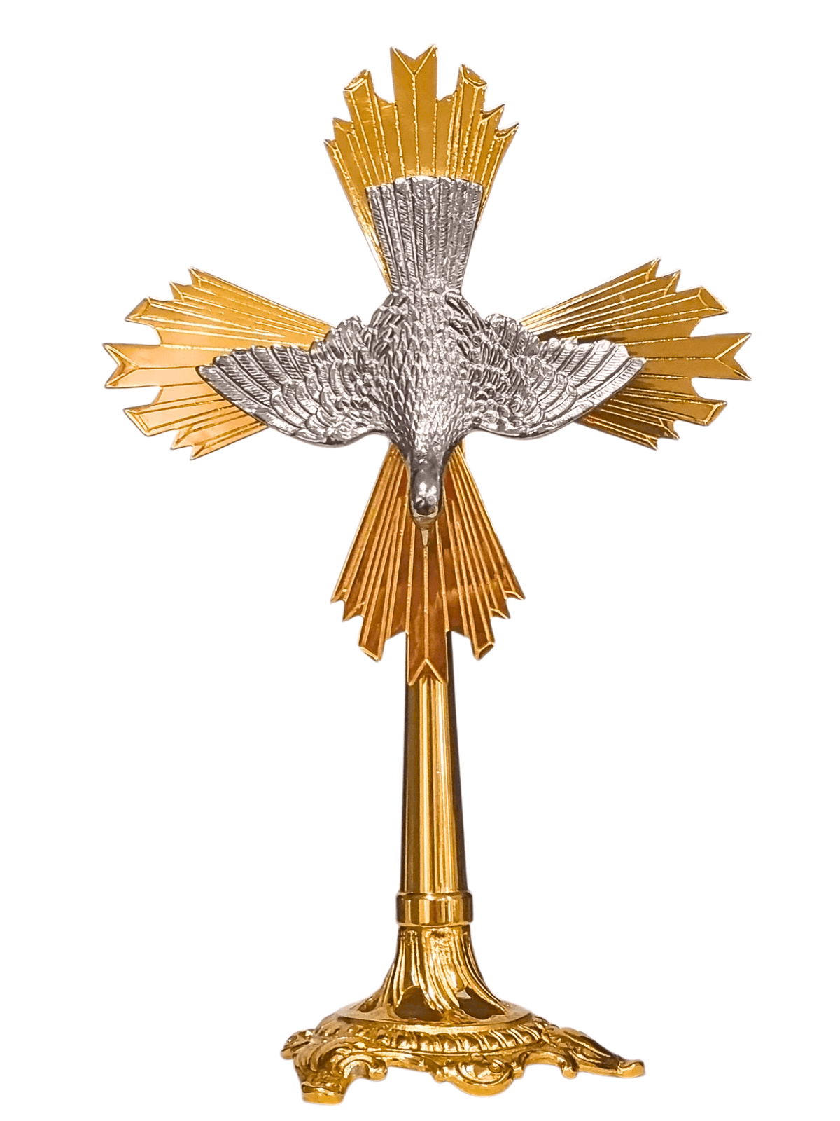 Espírito Santo de Mesa Banhado à Ouro 21 cm-TerraCotta Arte Sacra