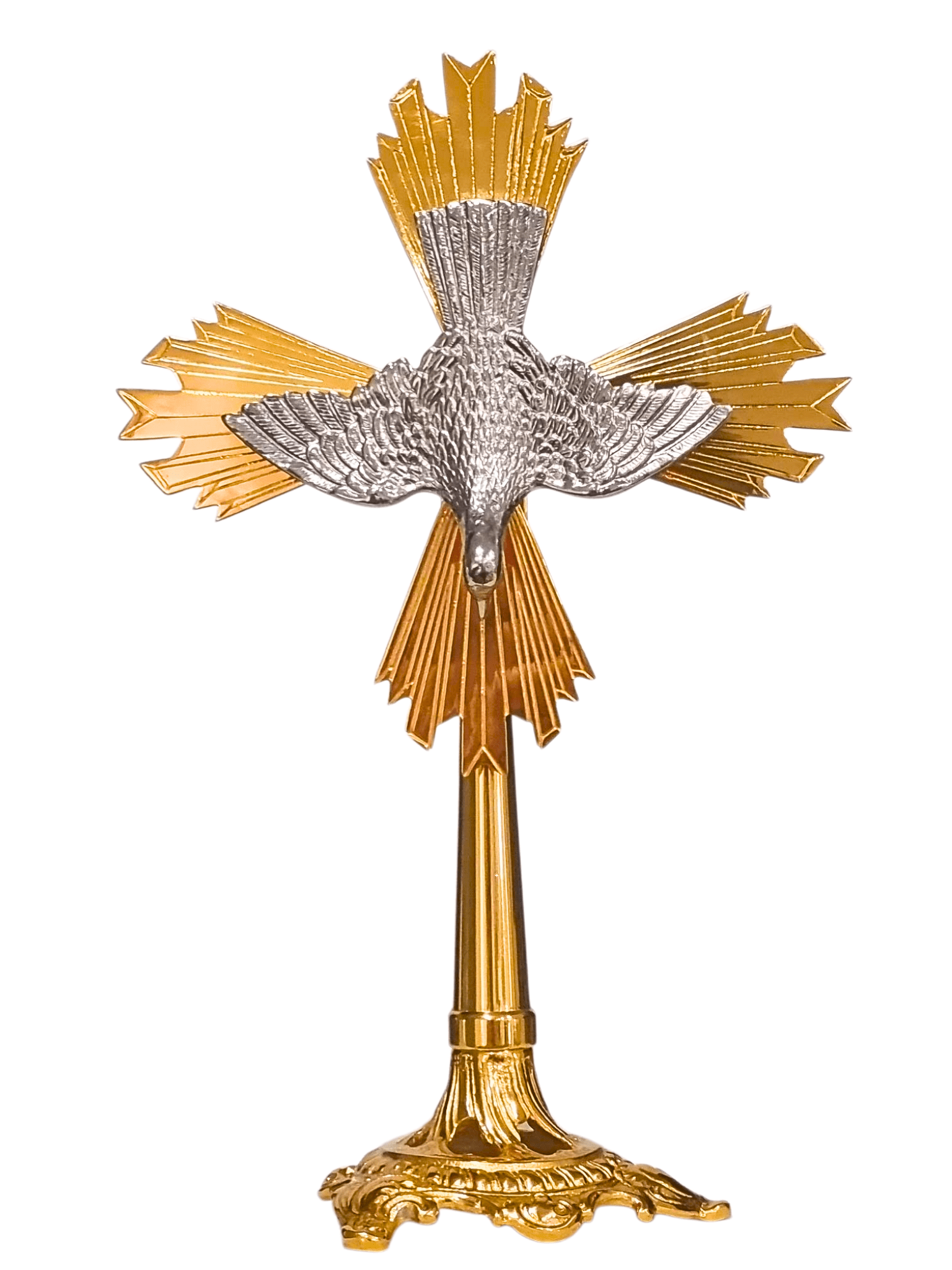 Espírito Santo de Mesa Banhado à Ouro 21 cm-TerraCotta Arte Sacra