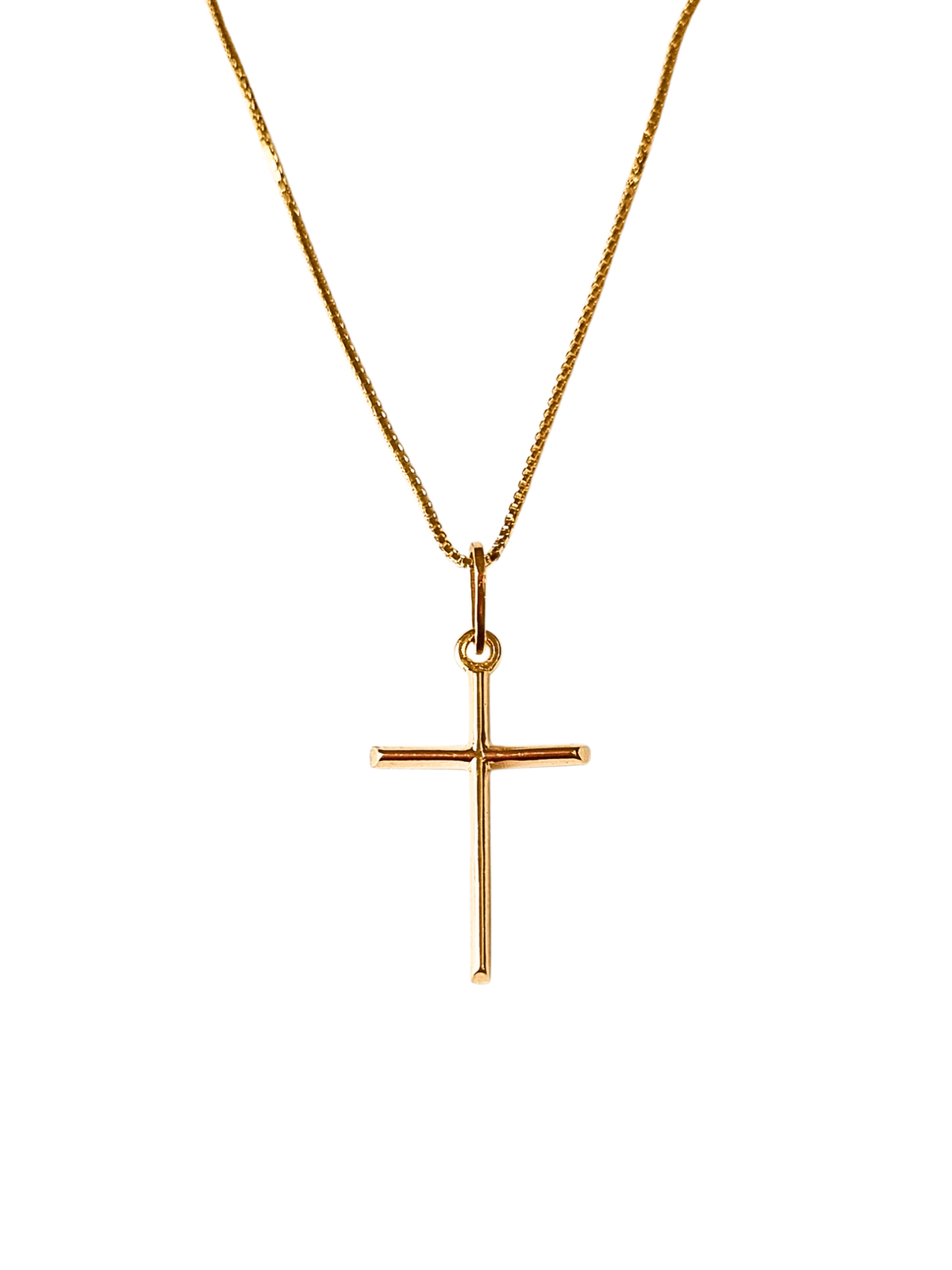 Gargantilha Cruz em Prata de Lei 925 e Banho de Ouro 18 K-TerraCotta Arte Sacra
