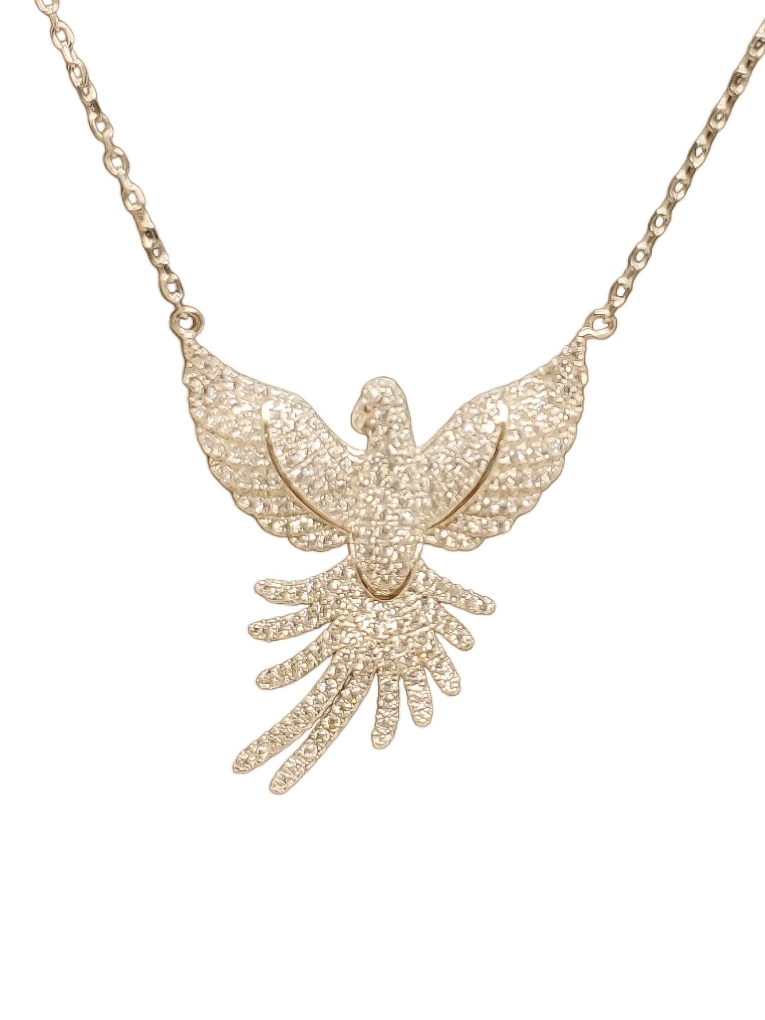 Gargantilha Divino Espírito Santo com Zircônias Cravejadas e Extensor em Prata de Lei 925-TerraCotta Arte Sacra