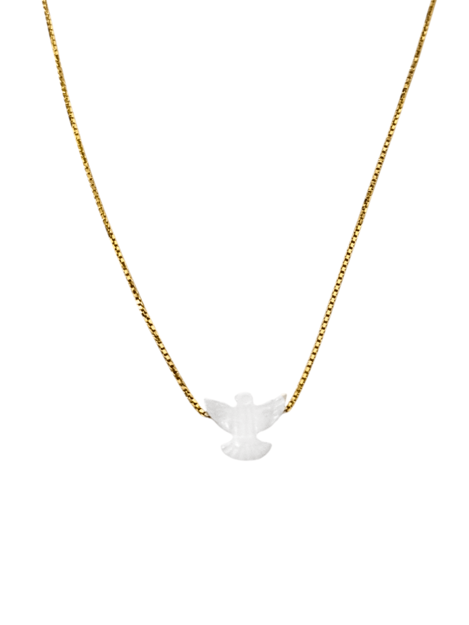 Gargantilha Espírito Santo em Prata de Lei 925 e Banho de Ouro 18 K-TerraCotta Arte Sacra