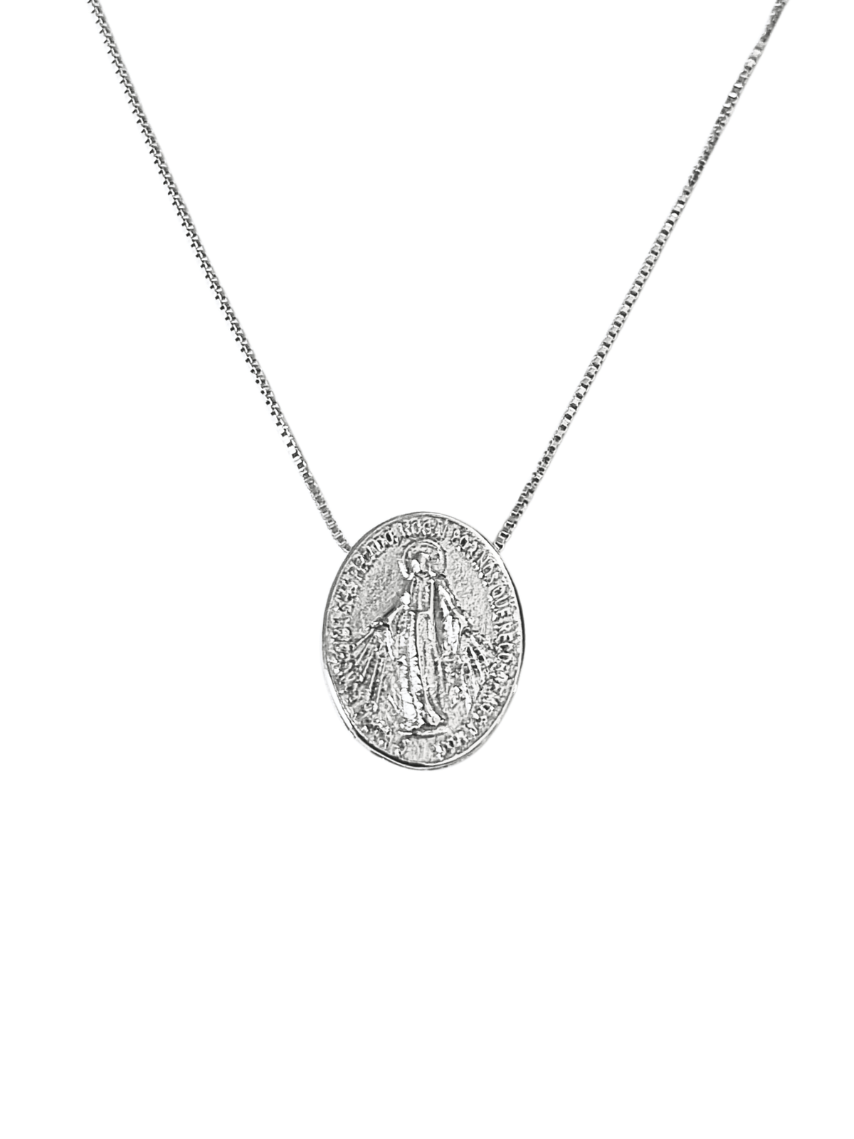 Gargantilha Nossa Senhora das Graças com Medalha Milagrosa em Prata de Lei 925-TerraCotta Arte Sacra