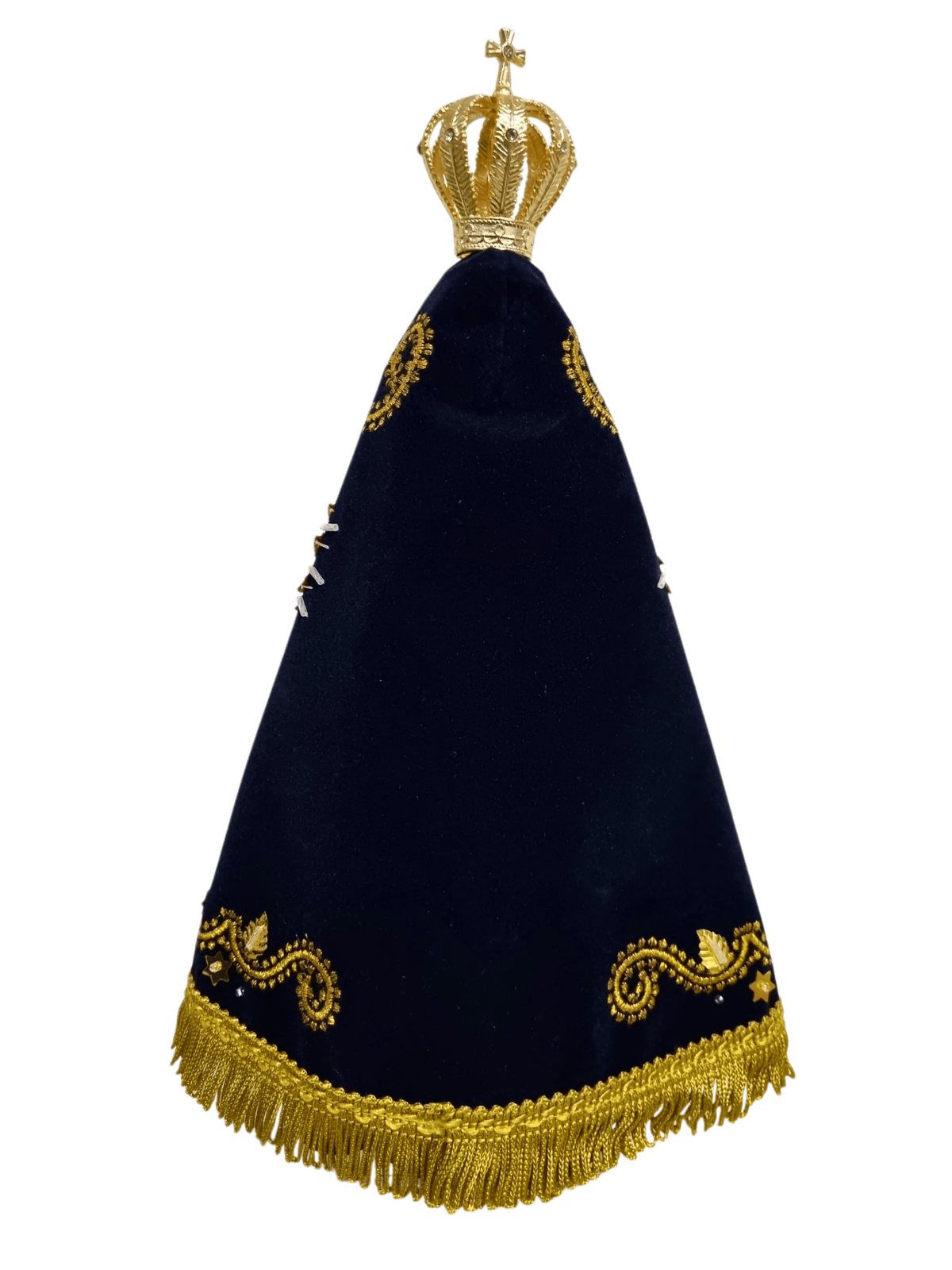 IImagem de Nossa Senhora Aparecida em Pó de Mármore Manto Luxo Pérola 30 cm-TerraCotta Arte Sacra