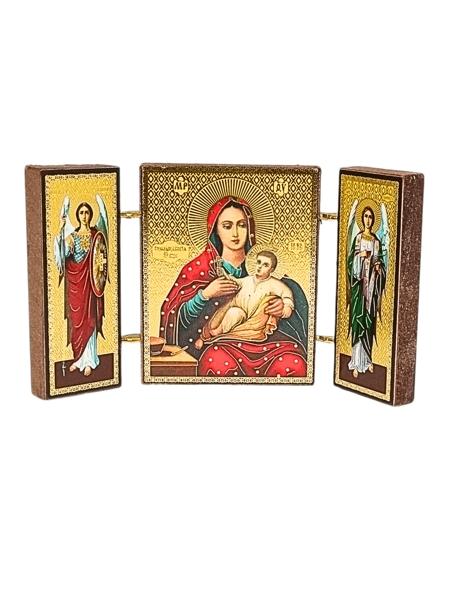 Ícone Bizantino Russo Nossa Senhora Mãe de Deus 5,5 x 9,5 cm-TerraCotta Arte Sacra