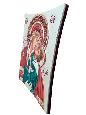 Ícone Grego Mãe da Ternura Esmaltado 11 x 14 cm-TerraCotta Arte Sacra