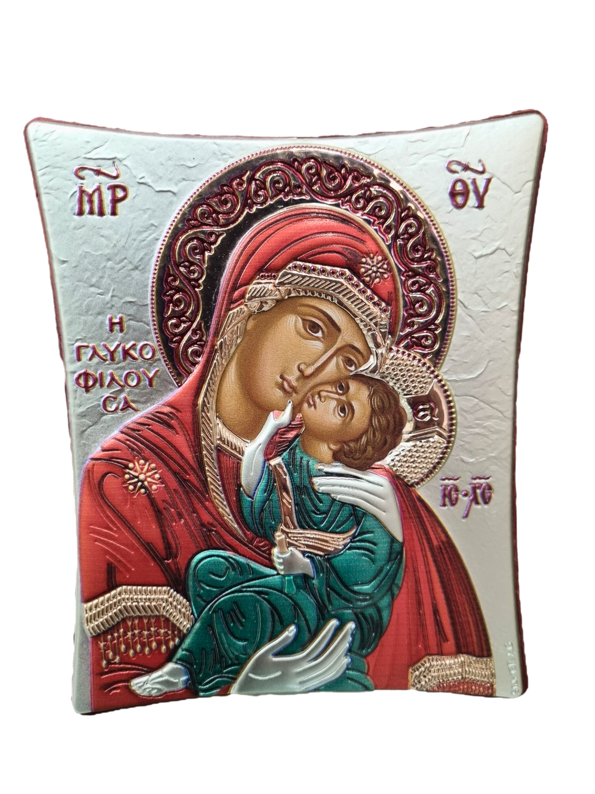 Ícone Grego Mãe da Ternura Esmaltado 11 x 14 cm-TerraCotta Arte Sacra