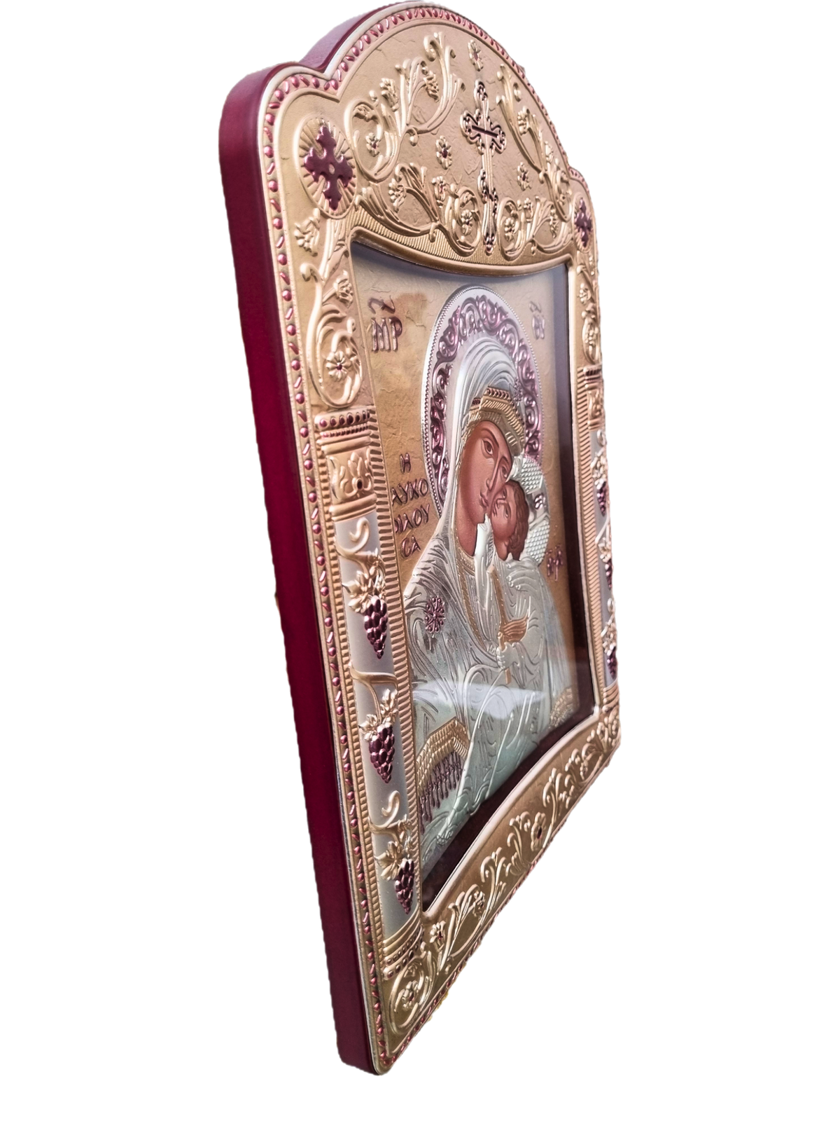 Ícone Grego Mãe da Ternura Esmaltado 39 x 29 cm-TerraCotta Arte Sacra