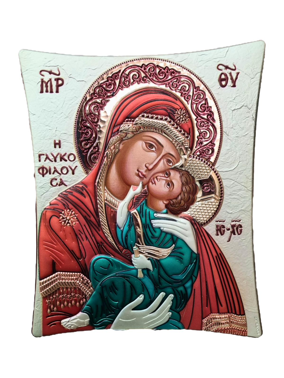 Ícone Grego Nossa Senhora da Ternura-TerraCotta Arte Sacra