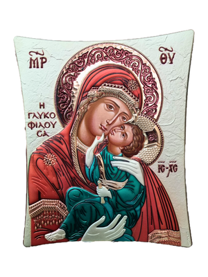Ícone Grego Nossa Senhora da Ternura-TerraCotta Arte Sacra