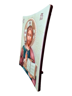 Ícone Grego Pantocrator Esmaltado-TerraCotta Arte Sacra