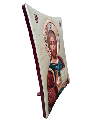 Ícone Grego Pantocrator Esmaltado-TerraCotta Arte Sacra
