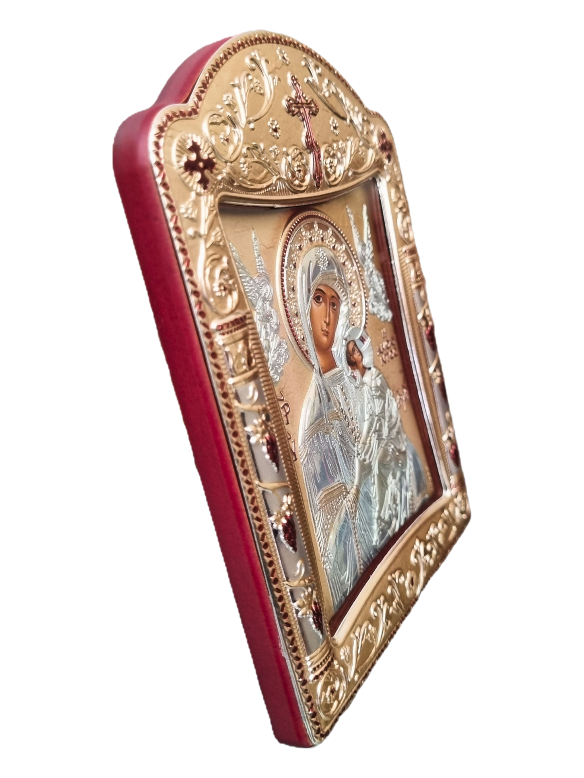 Ícone Grego Perpetuo Socorro Esmaltada 11,3 x 15,2 cm-TerraCotta Arte Sacra