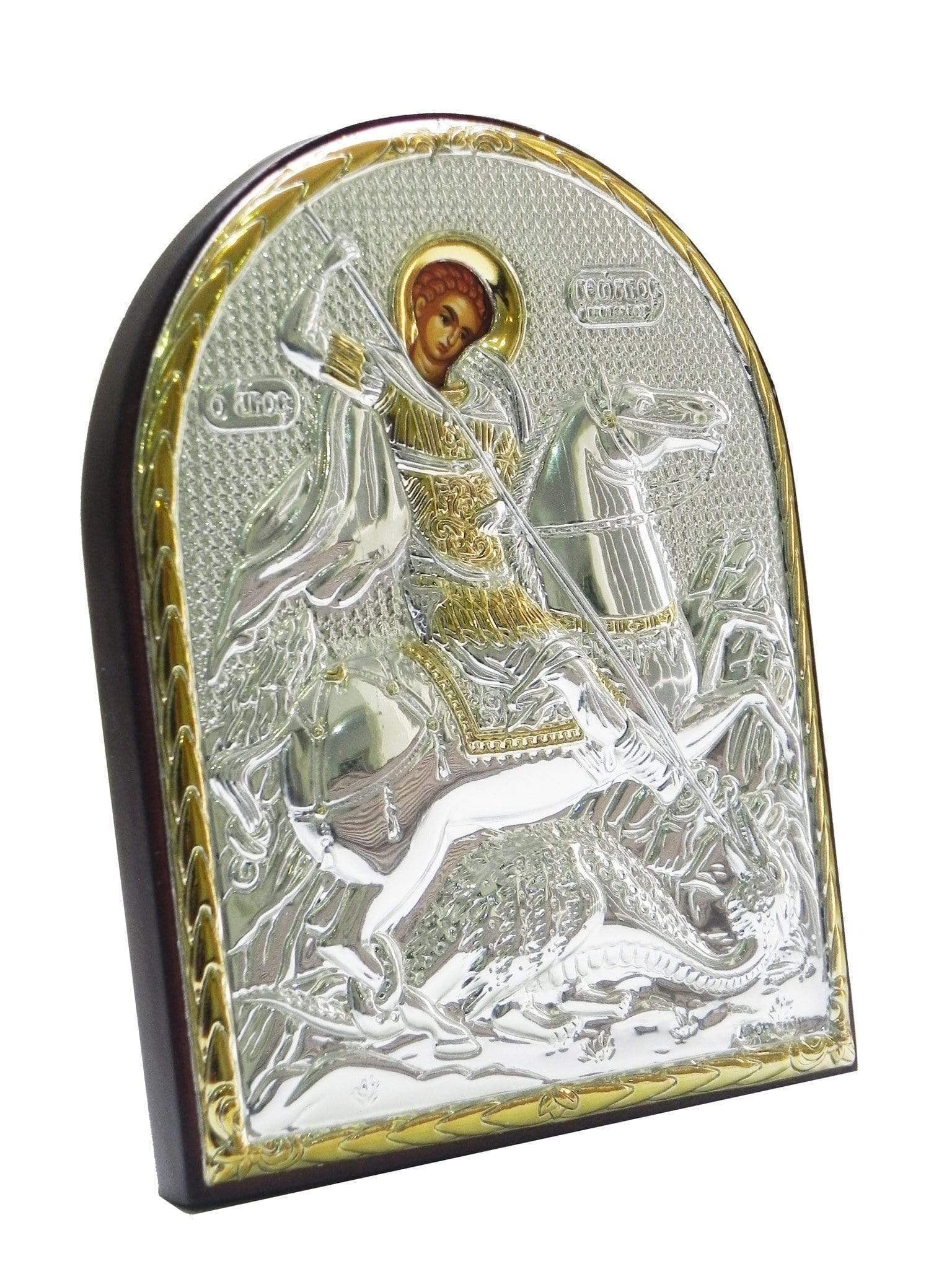 Ícone Grego São Jorge 10,5 cm x 8,5 cm-TerraCotta Arte Sacra