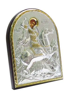 Ícone Grego São Jorge 10,5 cm x 8,5 cm-TerraCotta Arte Sacra