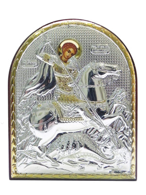 Ícone Grego São Jorge 10,5 cm x 8,5 cm-TerraCotta Arte Sacra