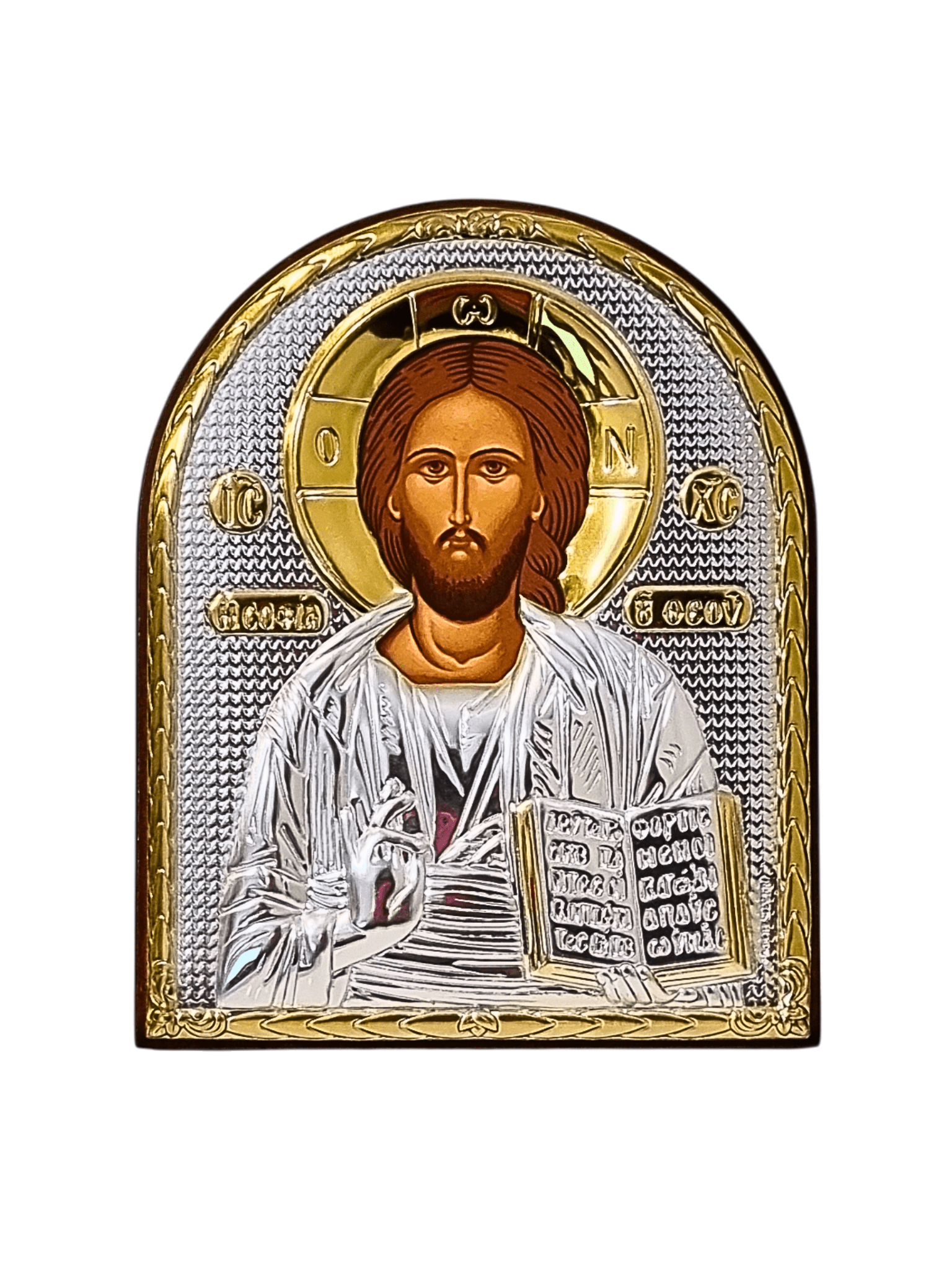 Ícone Grego de Jesus Pantocrator 7 cm-TerraCotta Arte Sacra