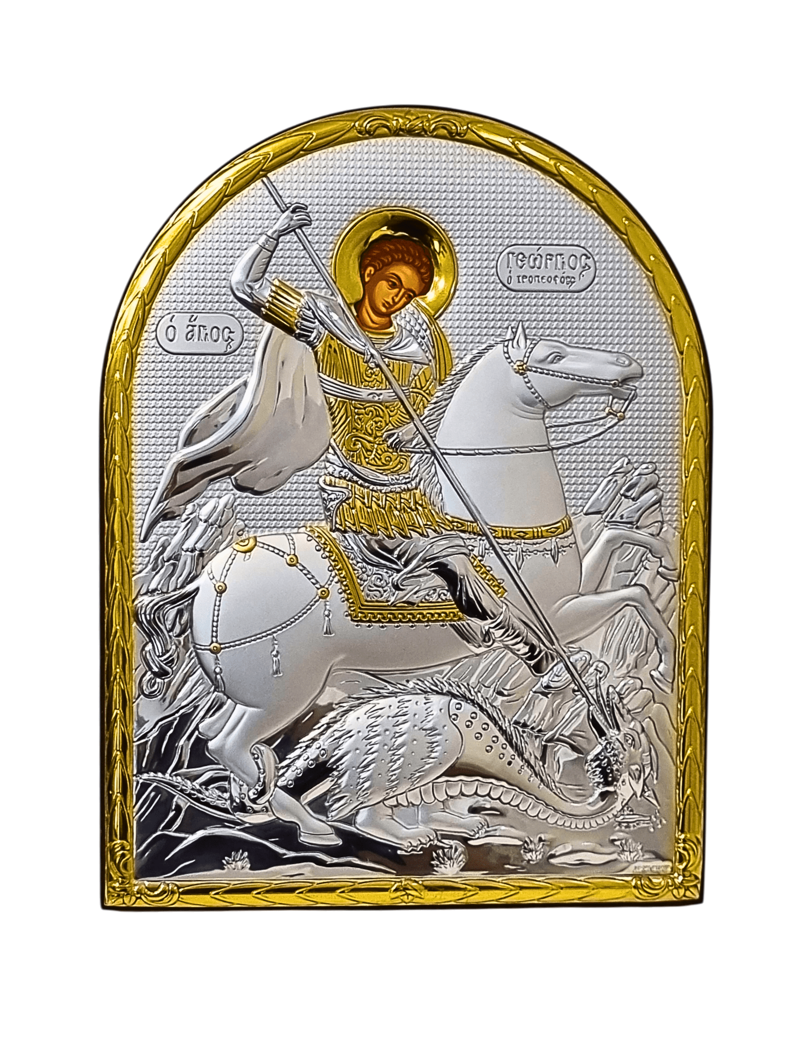 Ícone Grego de São Jorge 21 cm-TerraCotta Arte Sacra